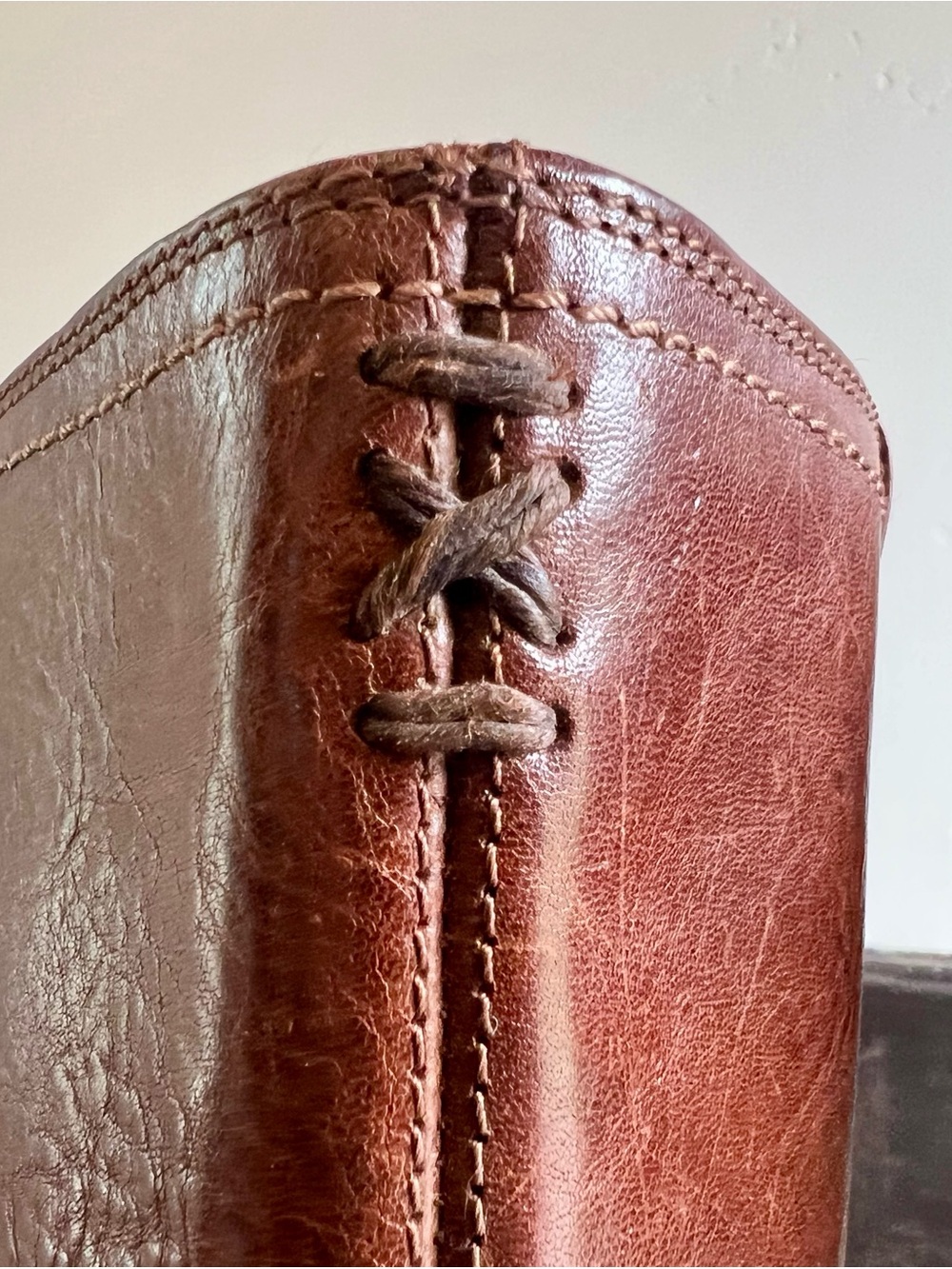 Frye / Leather Mid-Calf Zip Heel Boots / Size 7 - Picture 5 of 13